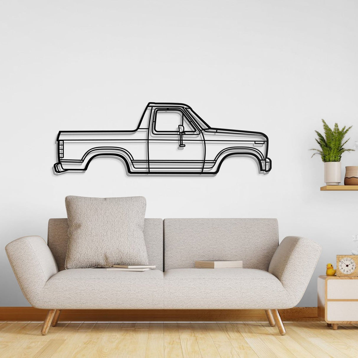 1983 Bronco Pickup Metal Car Wall Art - NC0197