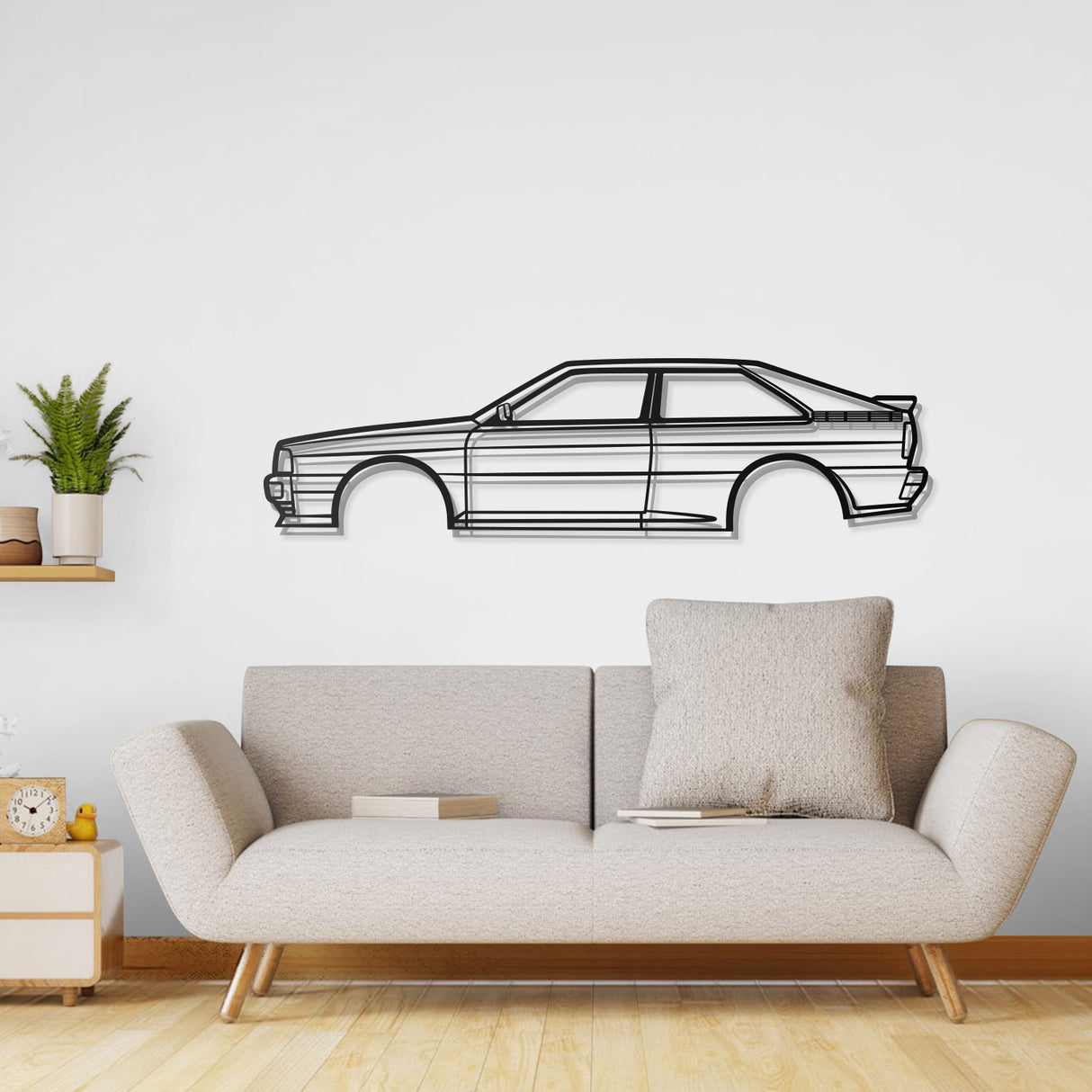 1990 Quattro Metal Car Wall Art - NC0230