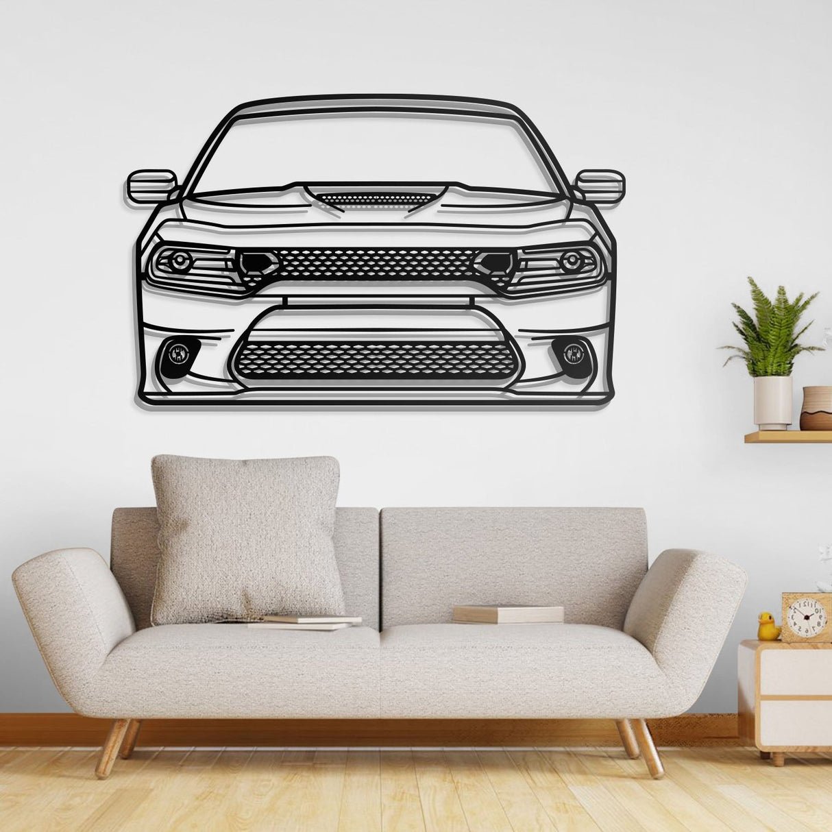 2019 Charger Front View Metal Car Wall Art - NC0652