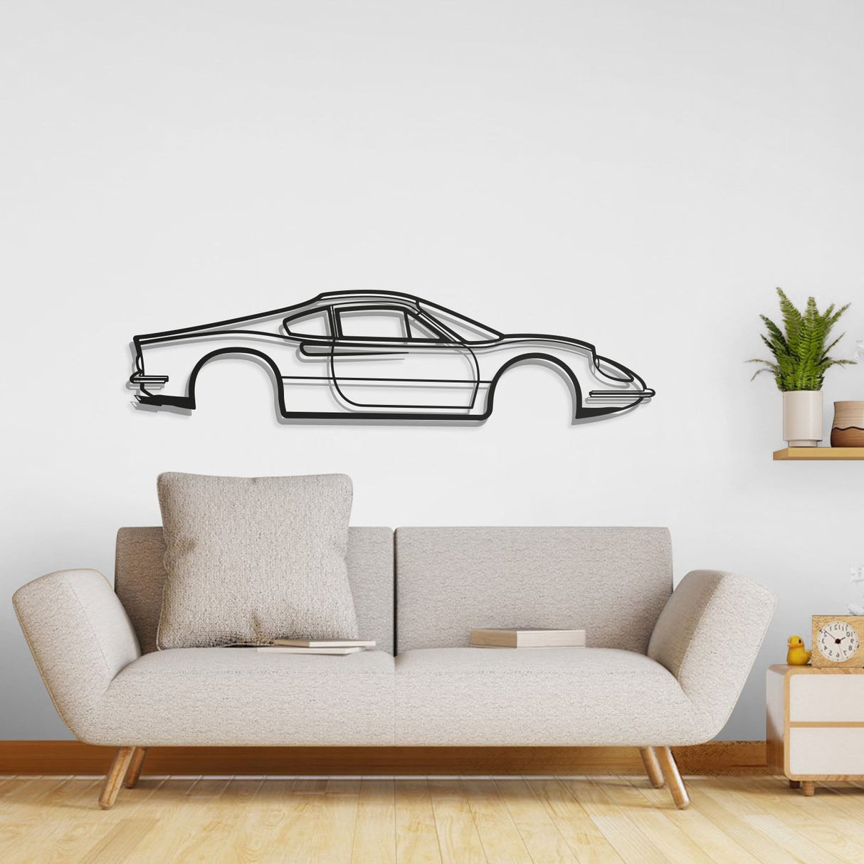 1973 Dino Metal Car Wall Art - NC0153