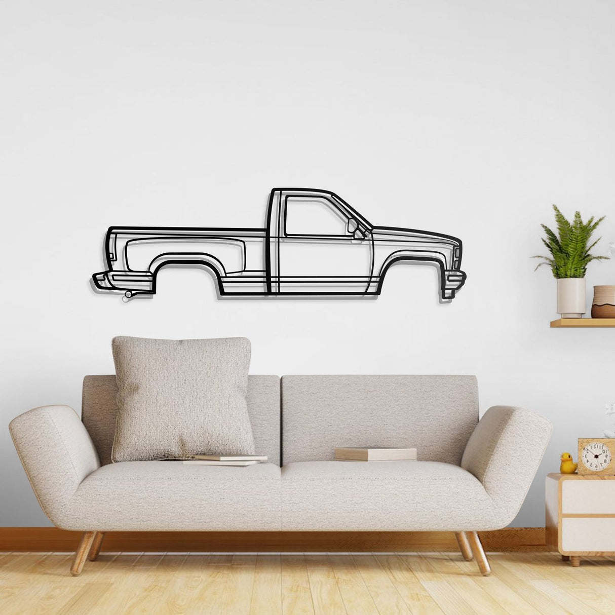 1988 K1500 Silverado Metal Car Wall Art - NC0218