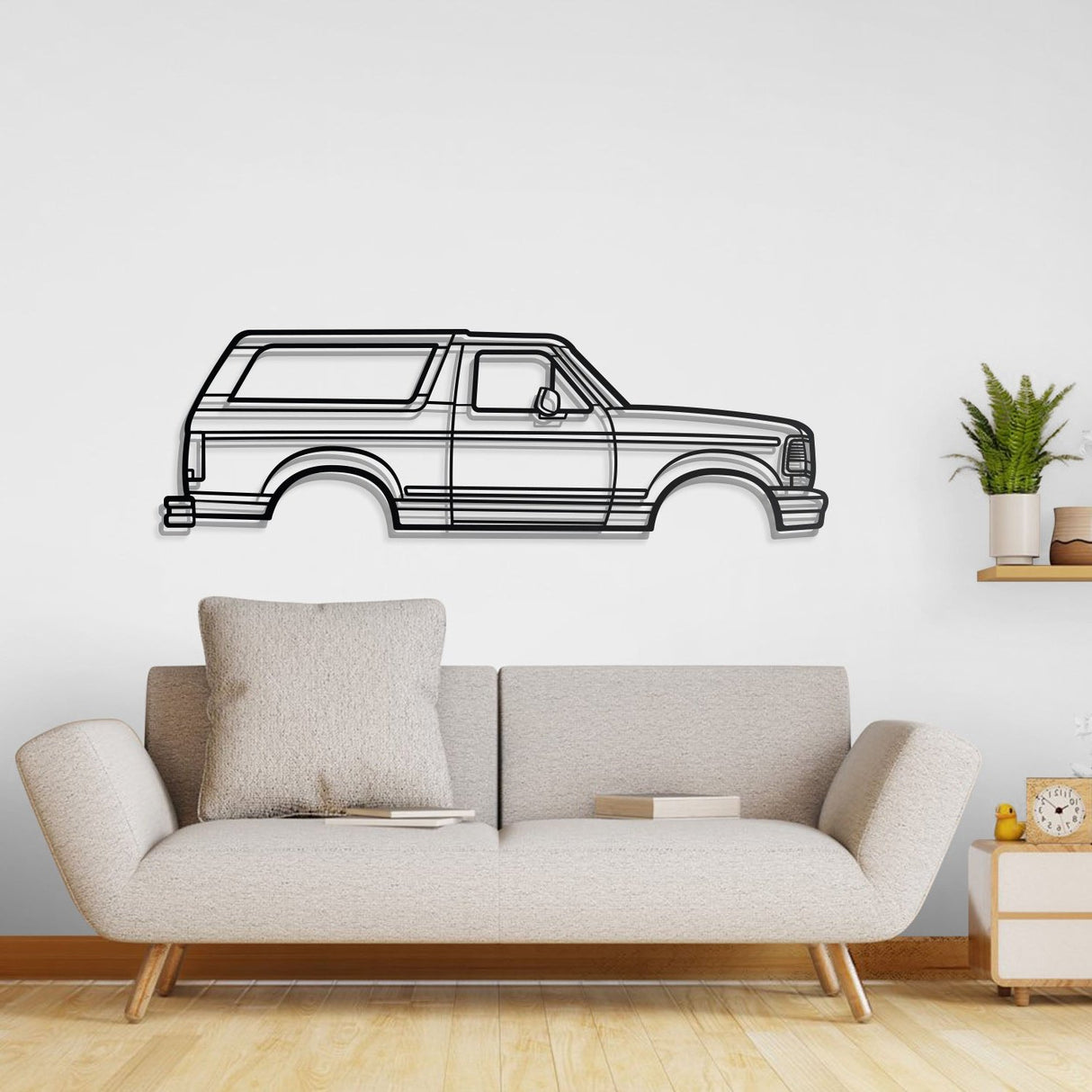 1992 Bronco 5th Gen Metal Car Wall Art - NC0238