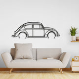 1966 Beetle Detailed Metal Car Wall Art - NC0081