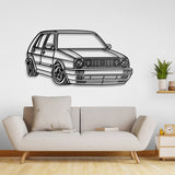 1983 Golf MK2 Perspective Metal Car Wall Art - NC0464