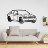 E90 Perspective Metal Car Wall Art - NC0429