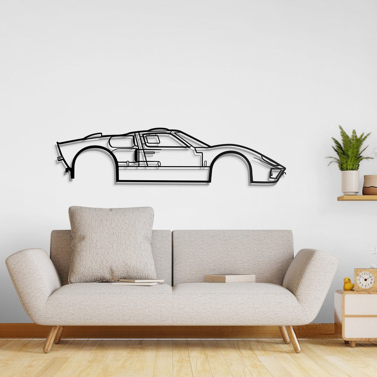 1966 GT-40 Metal Car Wall Art - NC0086