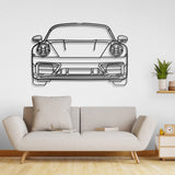 911 Model 992 Front View Metal Car Wall Art - NC0865