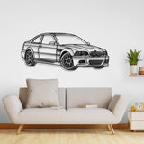 E46 Perspective Metal Car Wall Art - NC0432