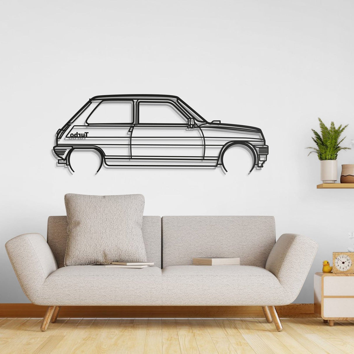 1983 5 Alpine Turbo Detailed Metal Car Wall Art - NC0195