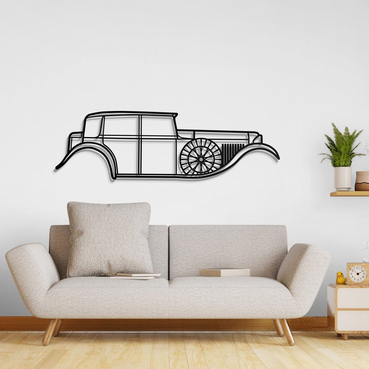 1930 8 Litre Metal Car Wall Art - NC0002