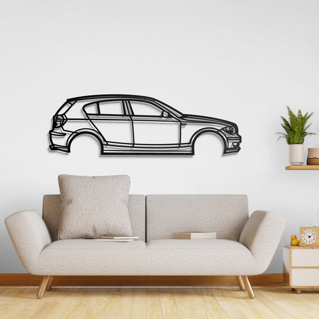 2009 1 SERIES E87 Hatchback Metal Car Wall Art - NC0379