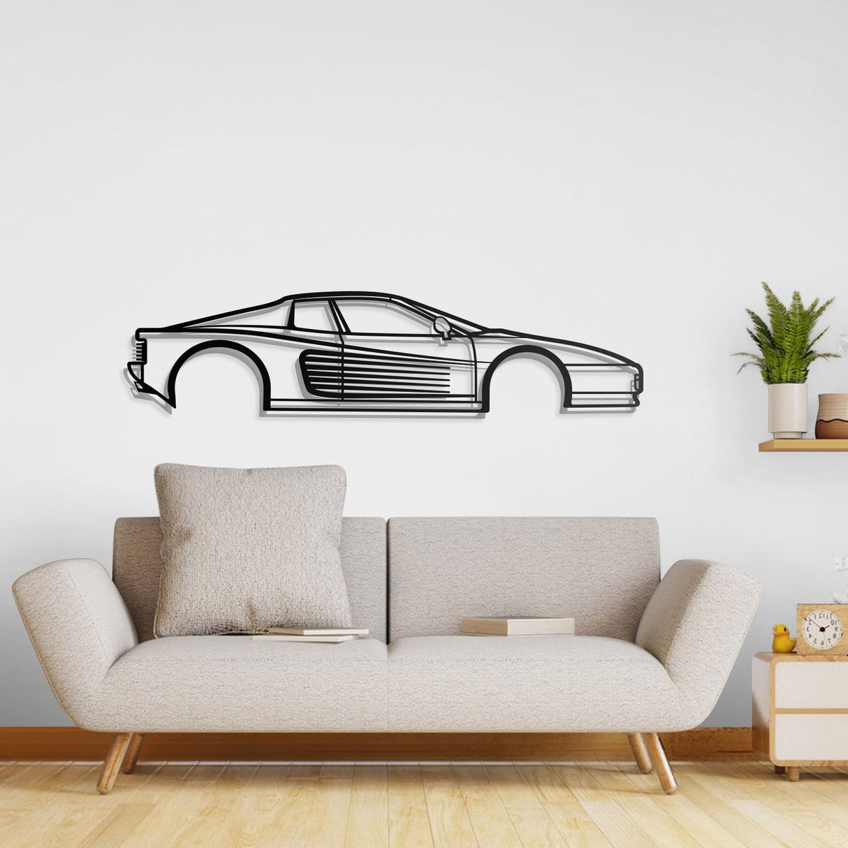 1998 Testarossa Metal Car Wall Art - NC0271