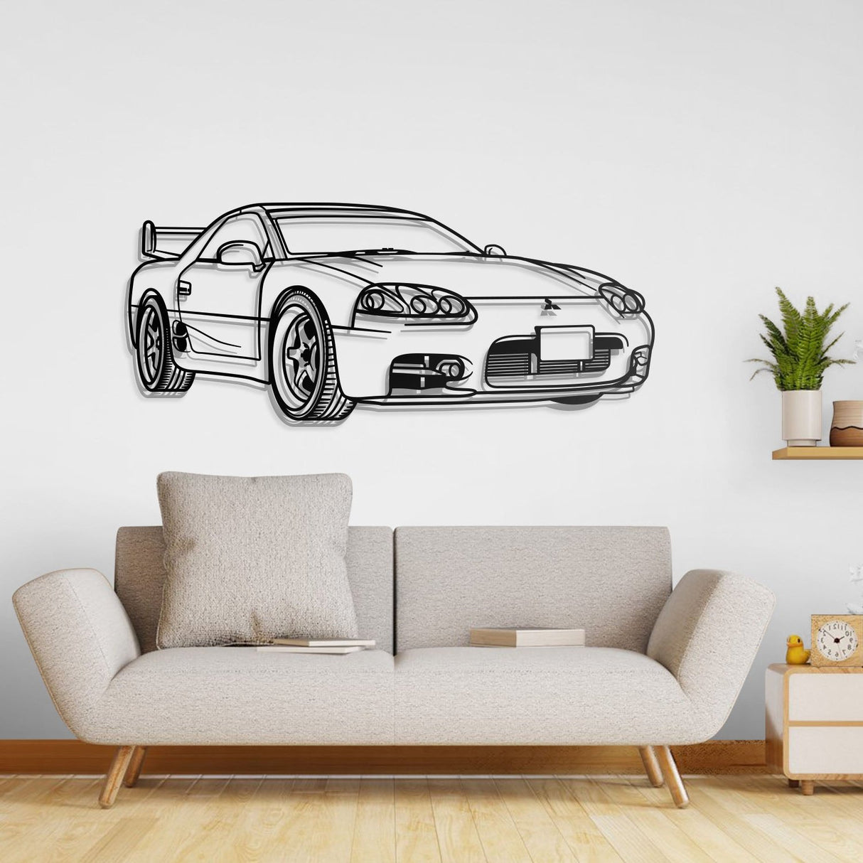 1999 3000GT Perspective Metal Car Wall Art - NC0455