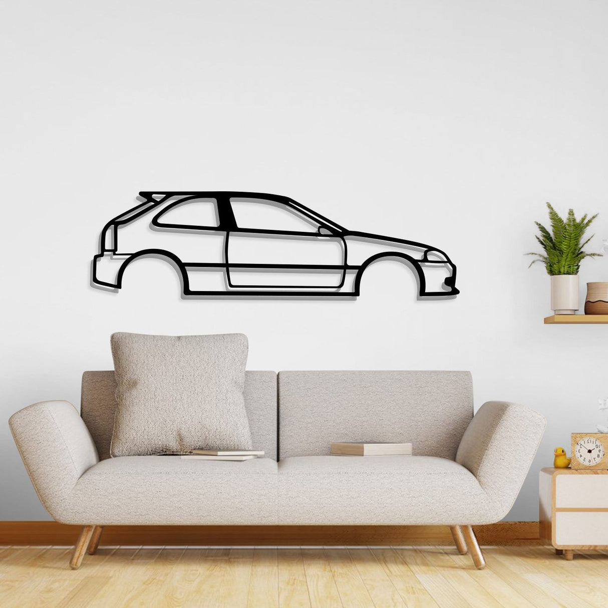 Civic EK Metal Car Wall Art - NC0901