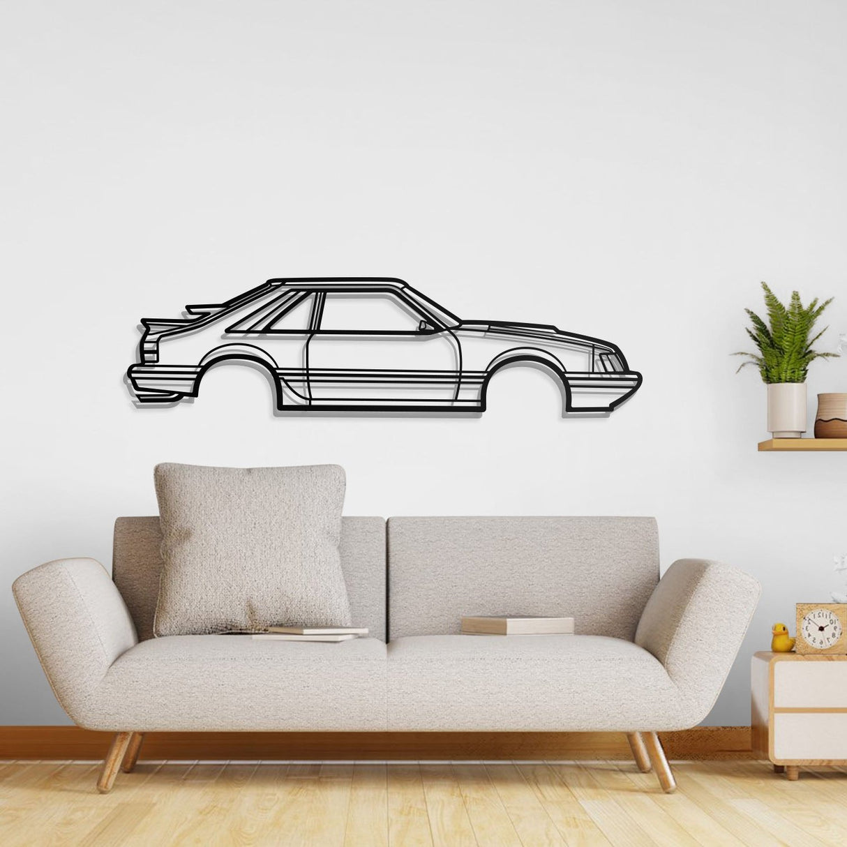 1986 Ford Mustang SVO Metal Car Wall Art - NC0207