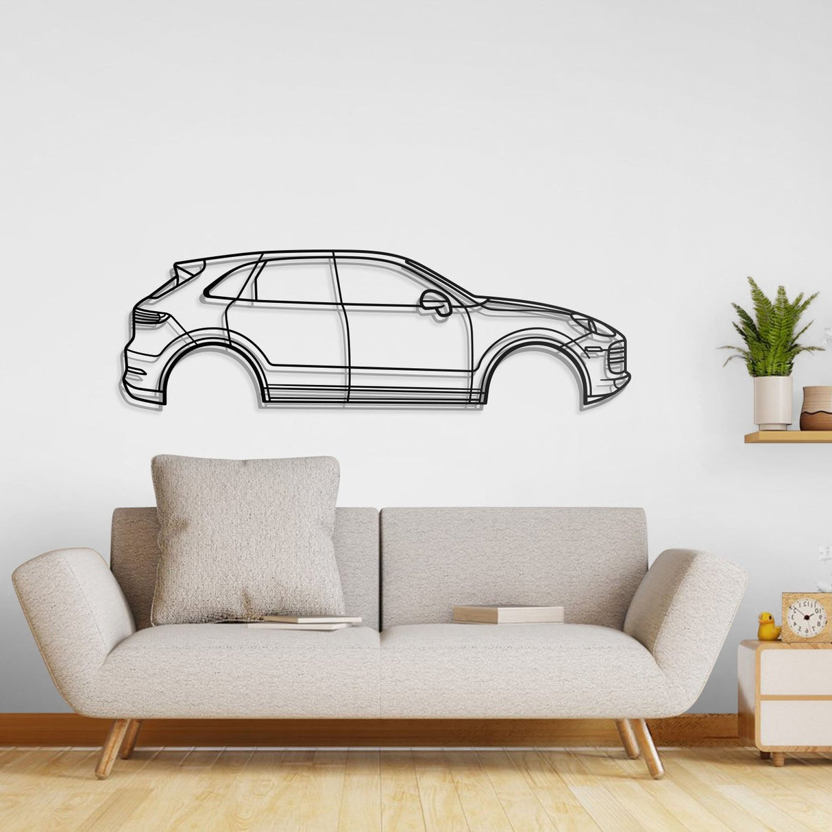 2019 Cayenne 3rd Gen Metal Car Wall Art - NC0650