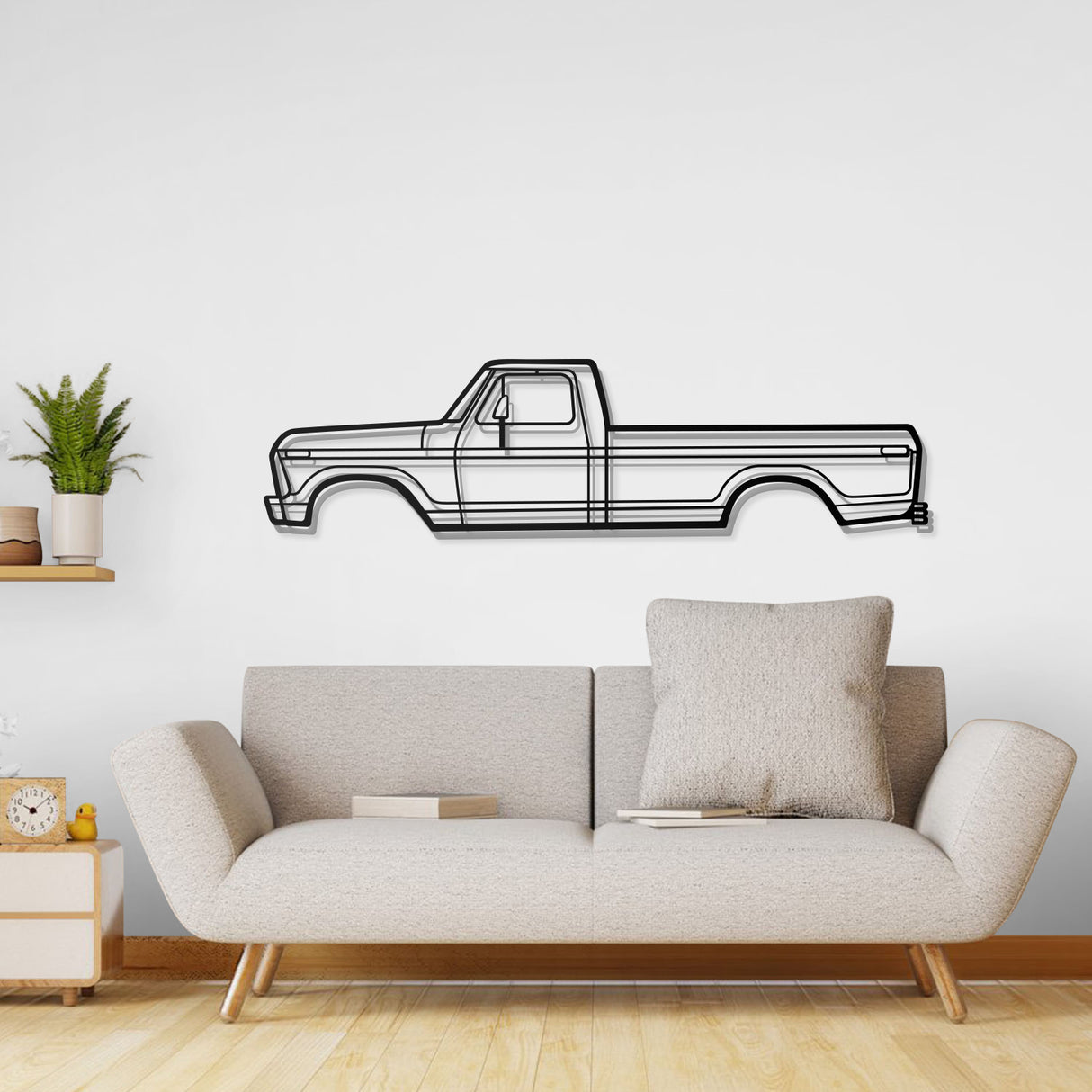 1975 F-150 6th Gen Metal Car Wall Art - NC0167