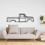 1966 F-100 Metal Car Wall Art - NC0084