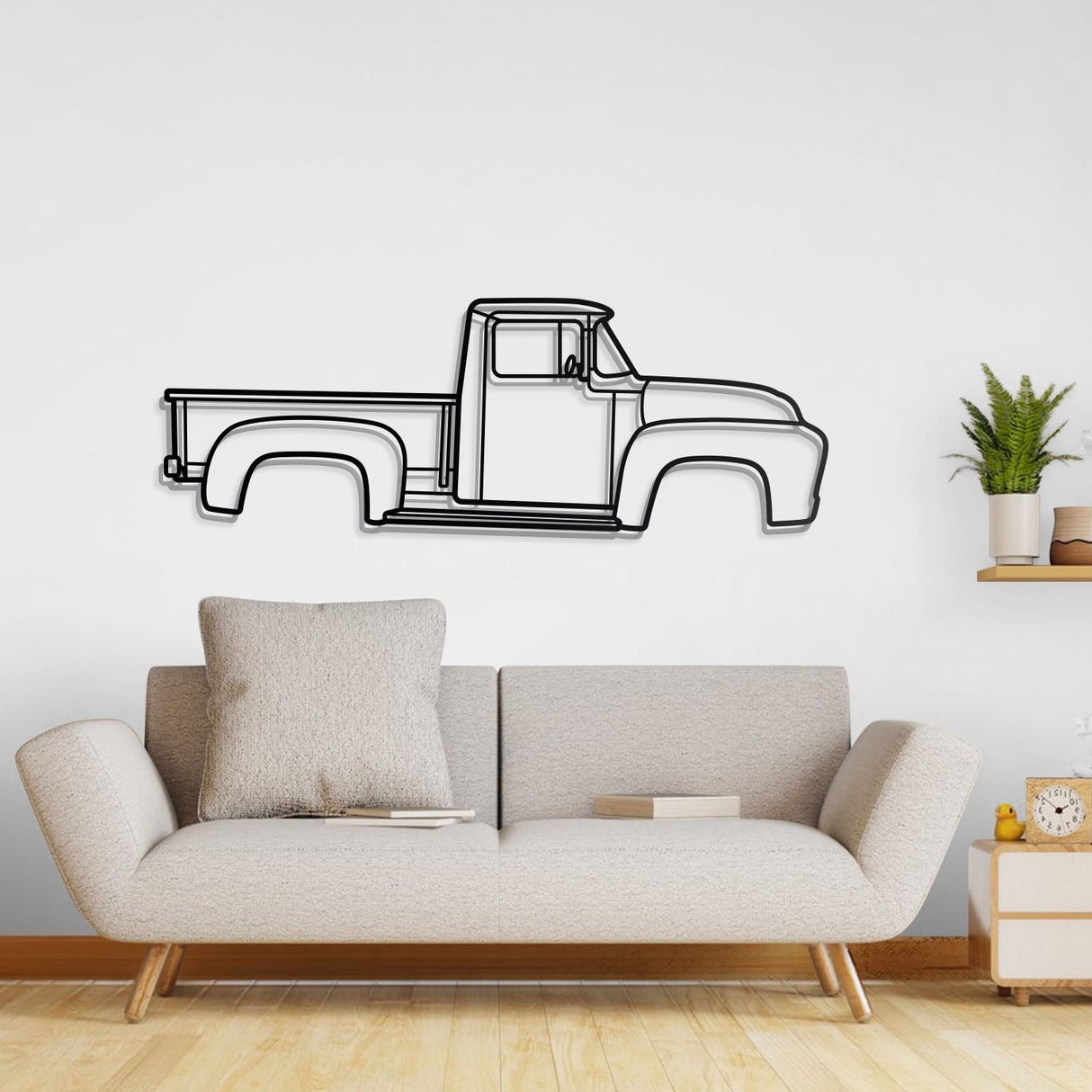 1956 F-100 Metal Car Wall Art - NC0043