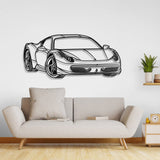 458 Italia Perspective Metal Car Wall Art - NC0437