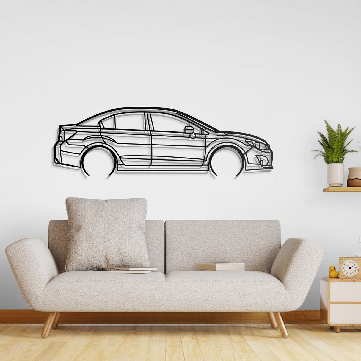 2015 Impreza Detailed Metal Car Wall Art - NC0533