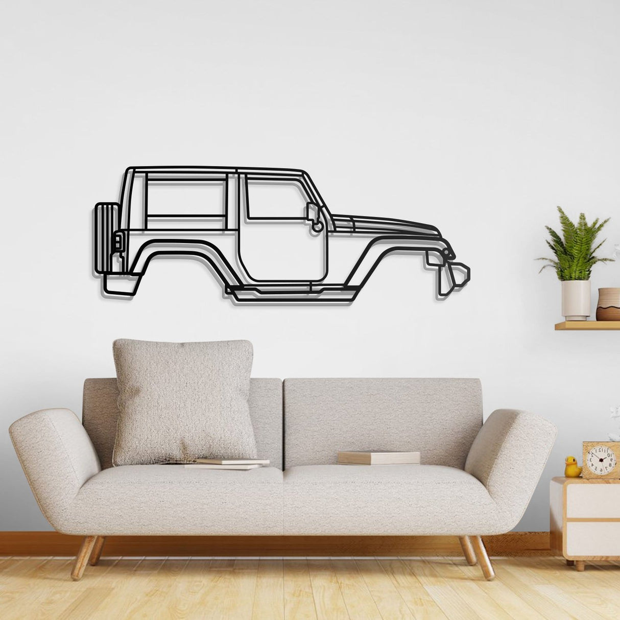 2007 Wrangler JK (3rd Gen) Metal Car Wall Art - NC0354