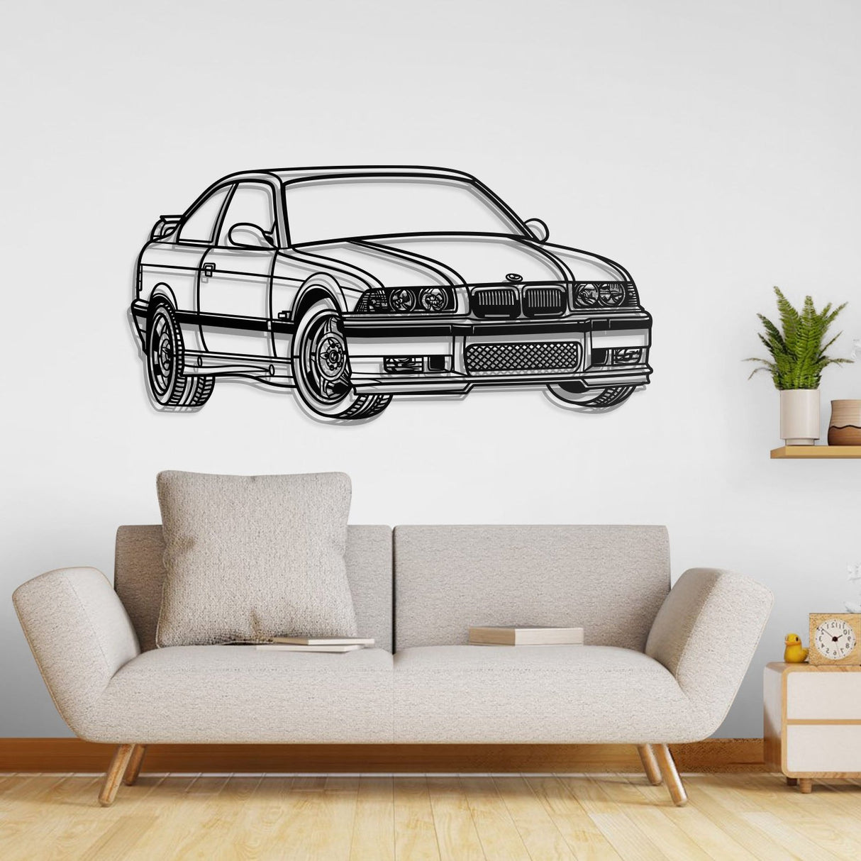 E36 Perspective Metal Car Wall Art - NC0431