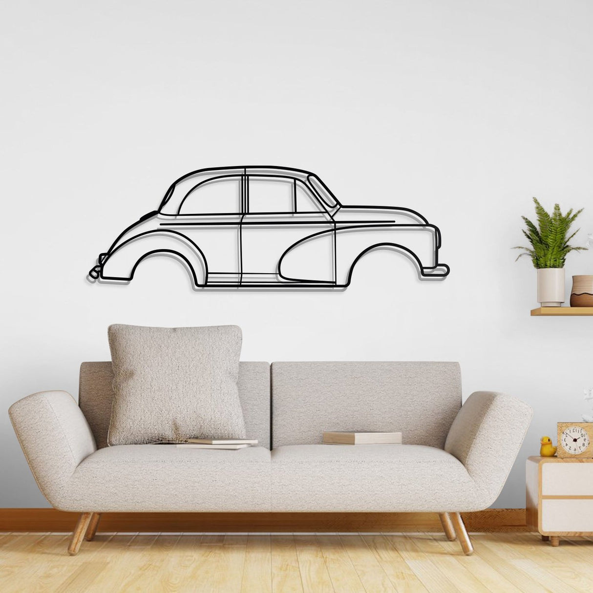 1953 Morris Minor 1000 Metal Car Wall Art - NC0028