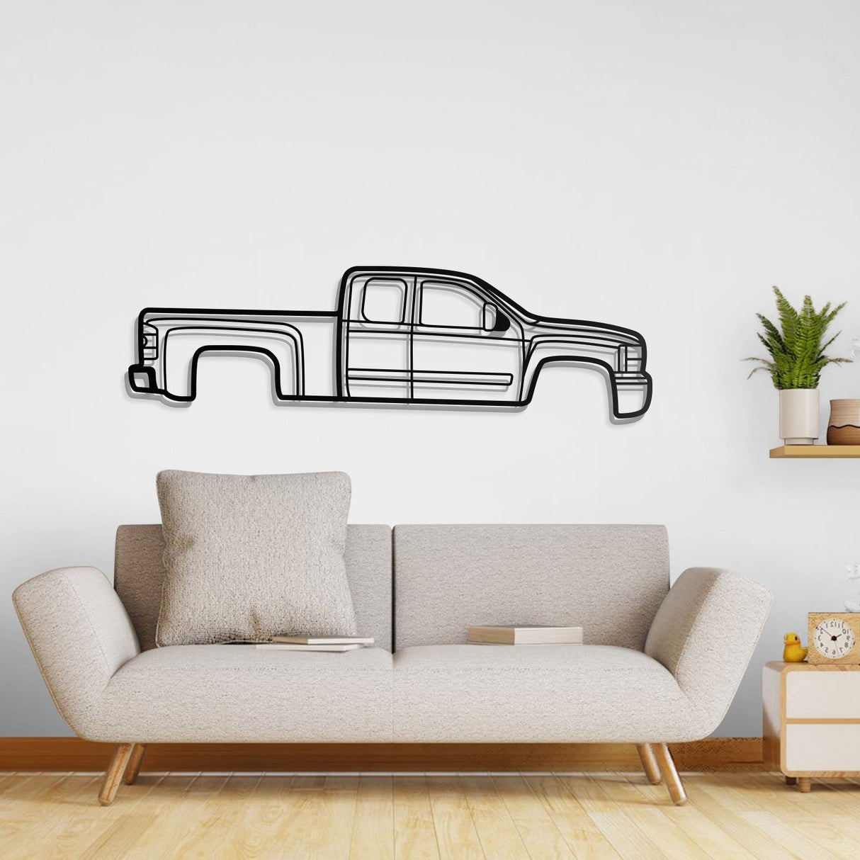 2007 Silverado 2500HD Metal Car Wall Art - NC0351