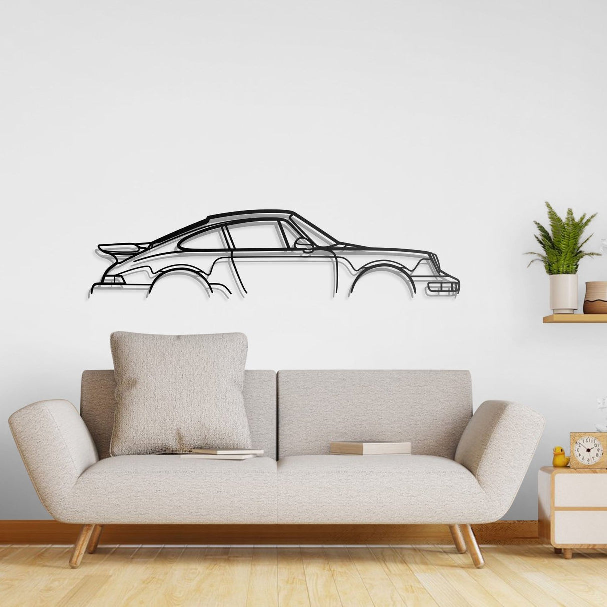 911 Turbo Model 964 Metal Car Wall Art - NC0874