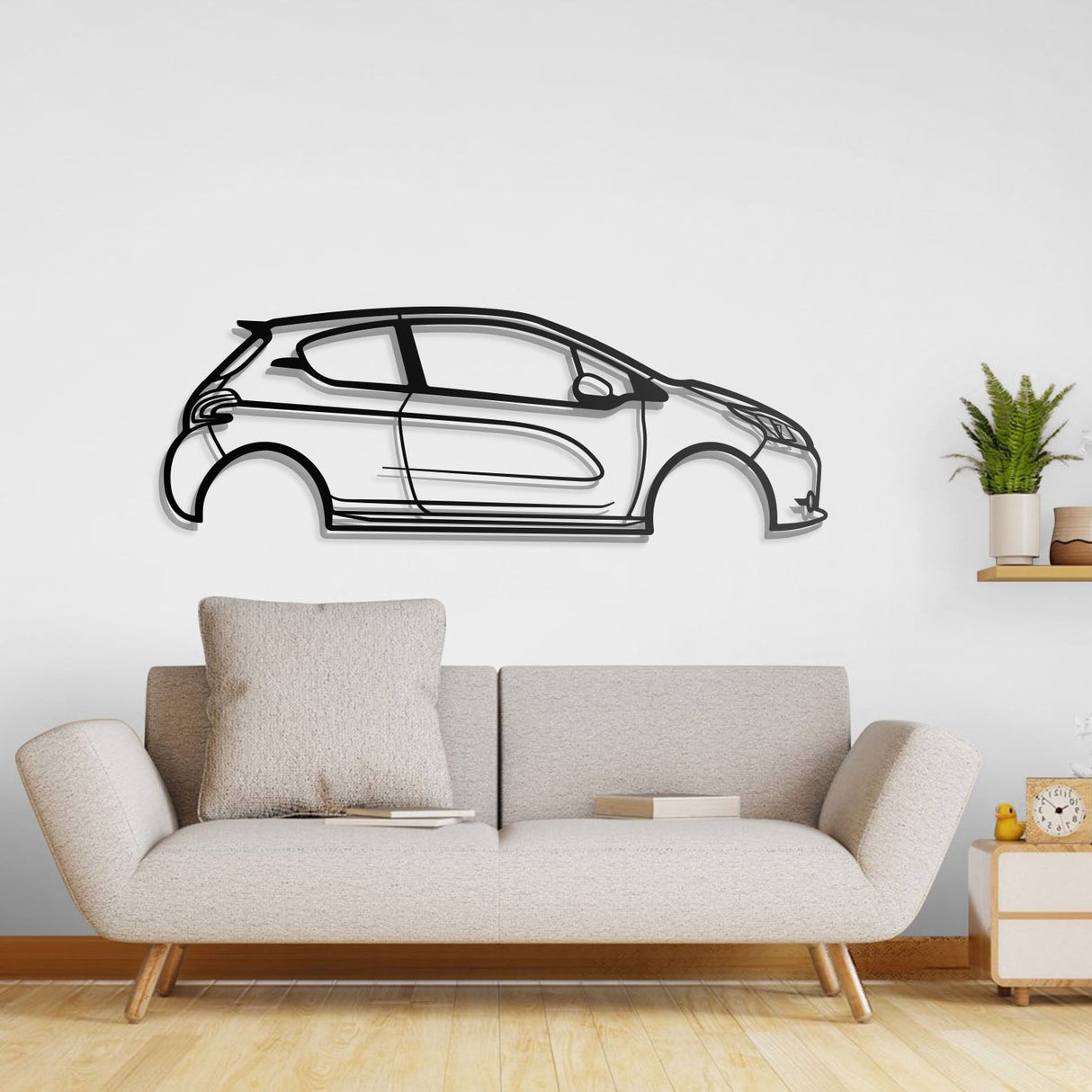 208 GTI Metal Car Wall Art - NC0829