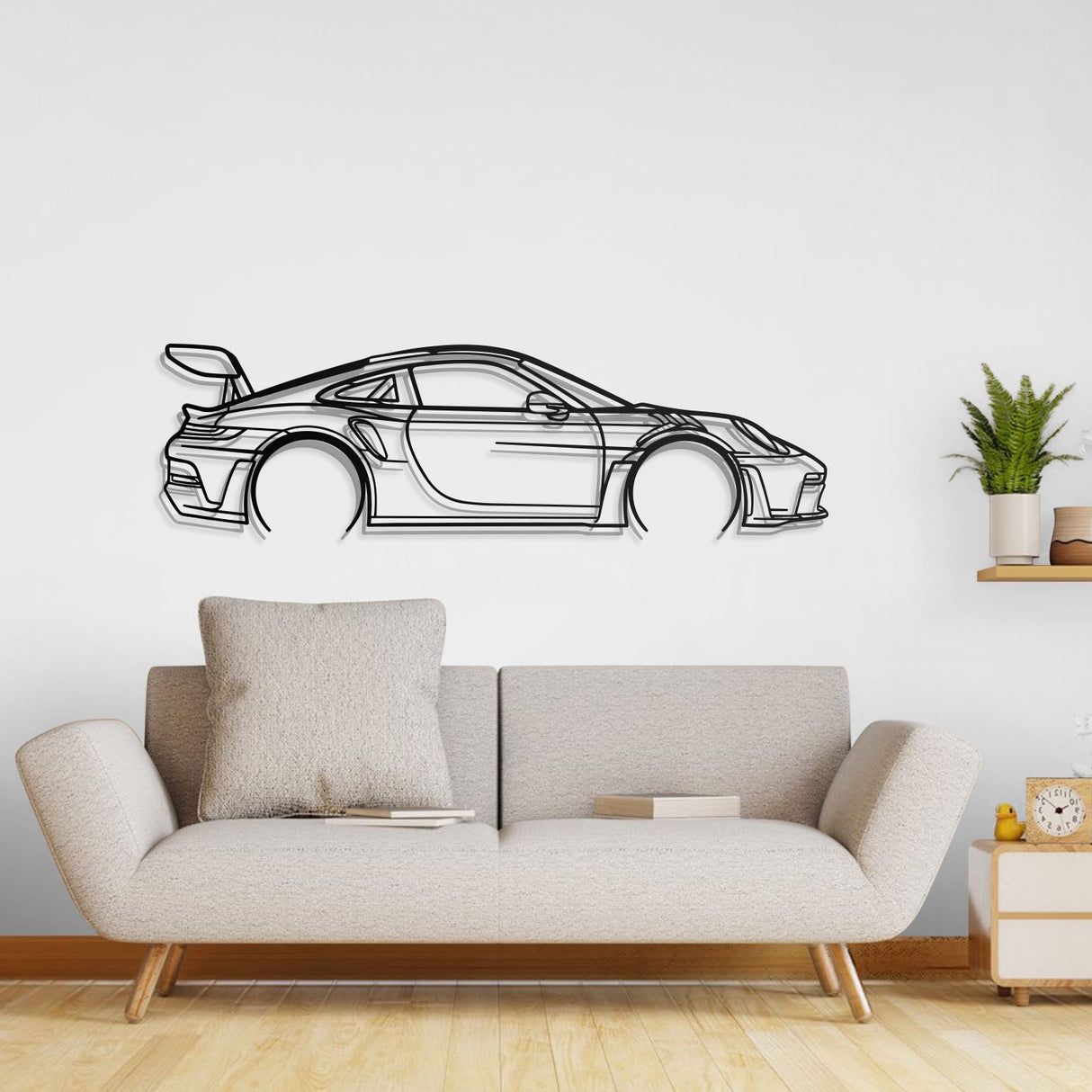 911 GT3 RS Model 992 Detailed Metal Car Wall Art - NC0859