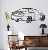 E92 Back Perspective Metal Car Wall Art - NC1300