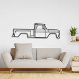 1965 C10 Stepside Pickup Metal Car Wall Art - NC0072