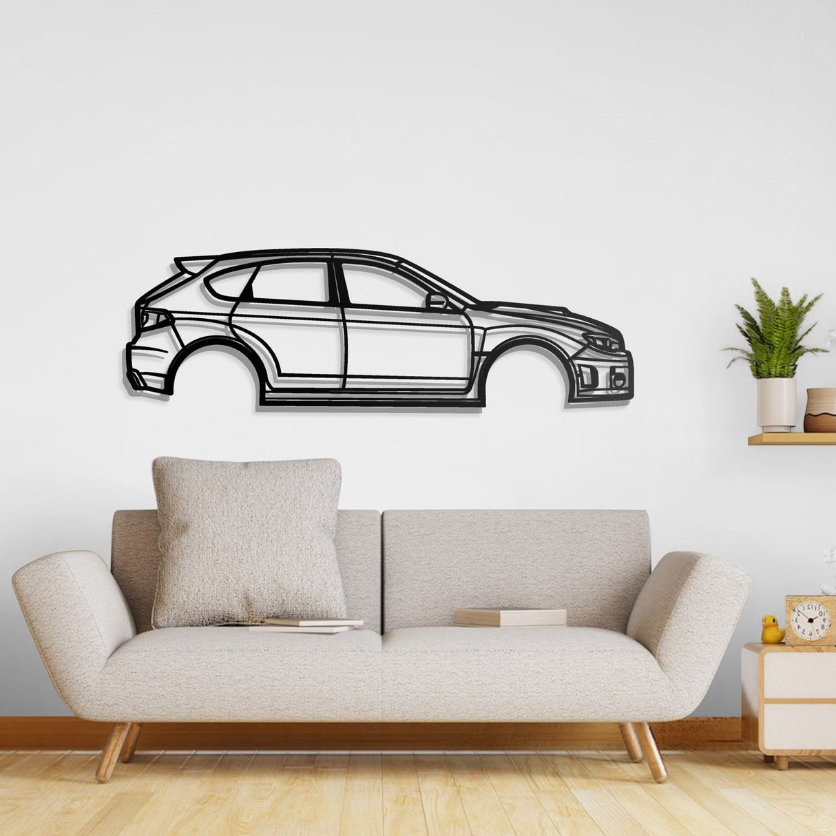 2013 WRX STI Hatchback Metal Car Wall Art - NC0491