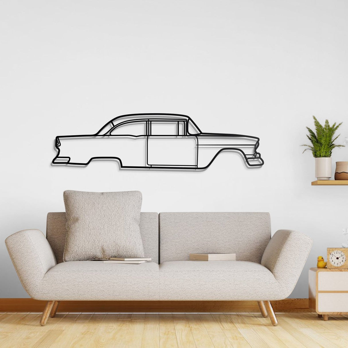 1955 150 Utility Sedan Metal Car Wall Art - NC0035