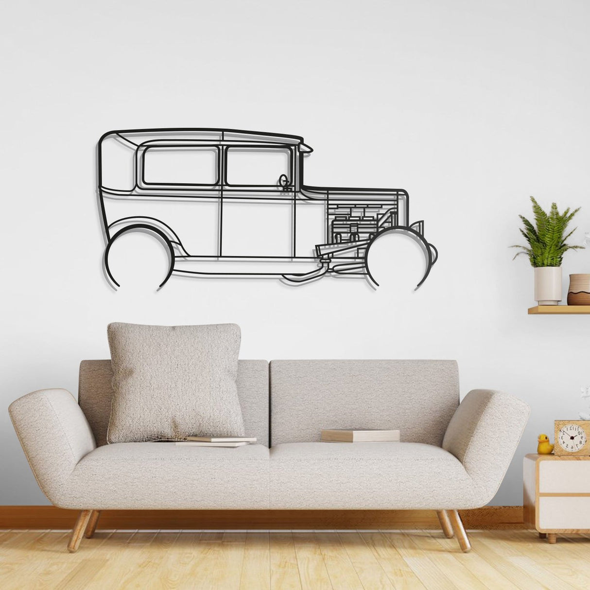 1931 Model A Detailed Metal Car Wall Art - NC0015