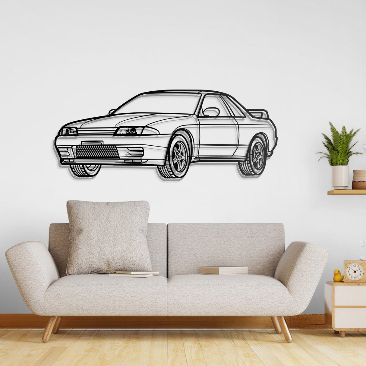 GTR R32 Perspective Metal Car Wall Art - NC0456