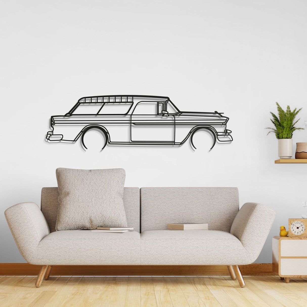 1955 Nomad Metal Car Wall Art - NC0038