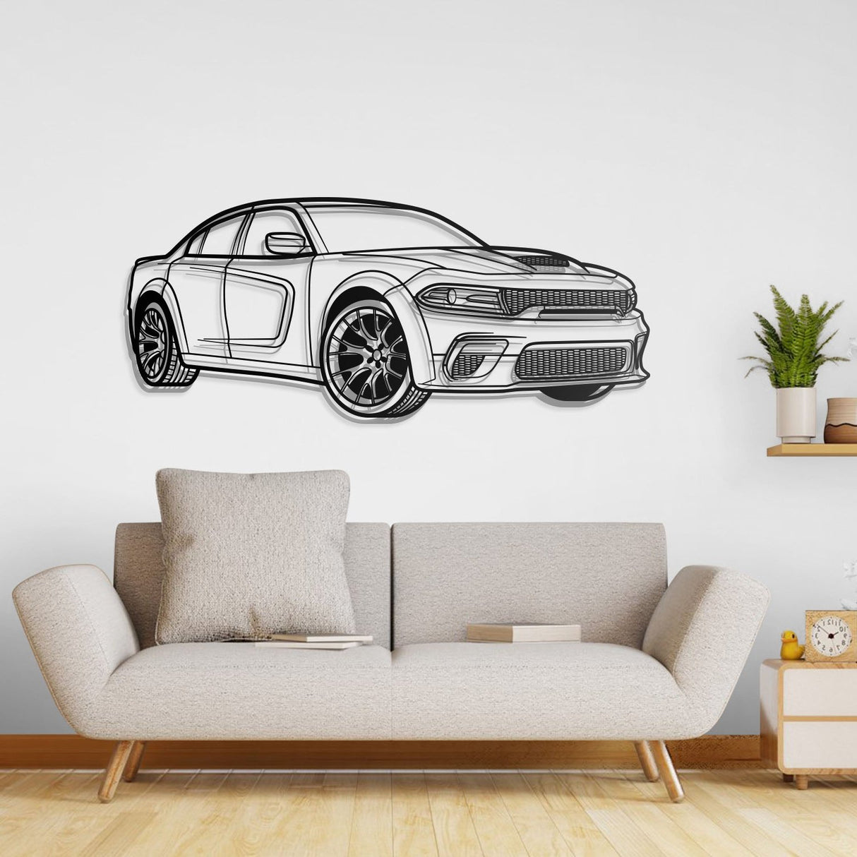 2023 Charger Perspective Metal Car Wall Art - NC0436