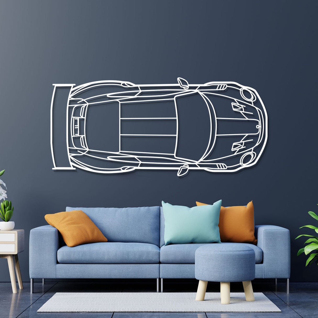 911 GT2 RS Model 991 TOP Metal Car Wall Art - NC0849