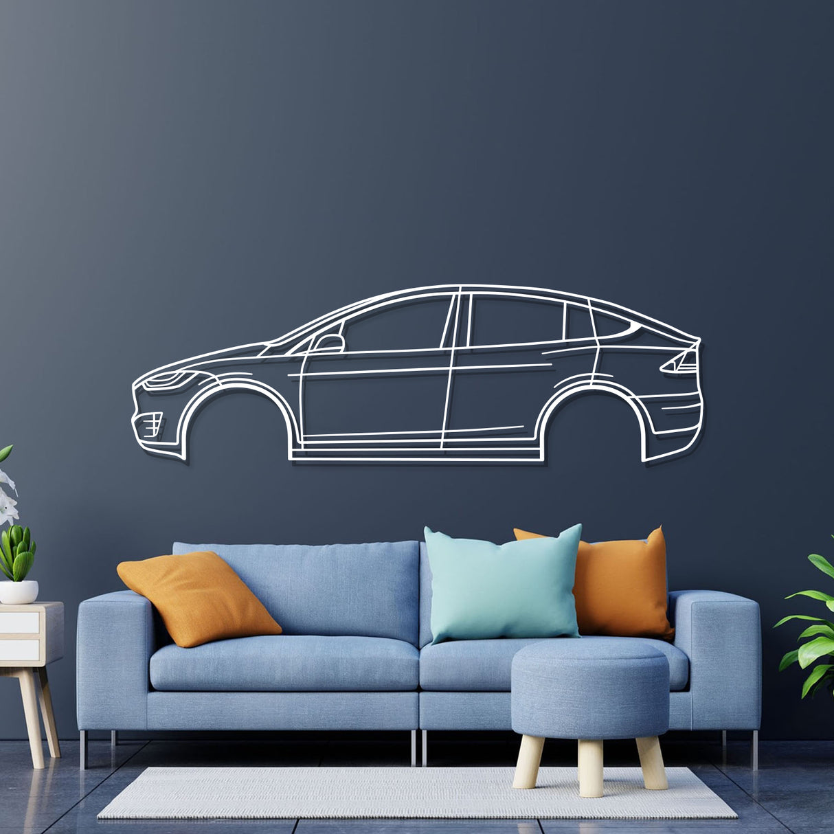 2020 Model X Performance Metal Car Wall Art - NC0715