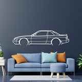 1990 Silvia S13 Detailed Metal Car Wall Art - NC0232