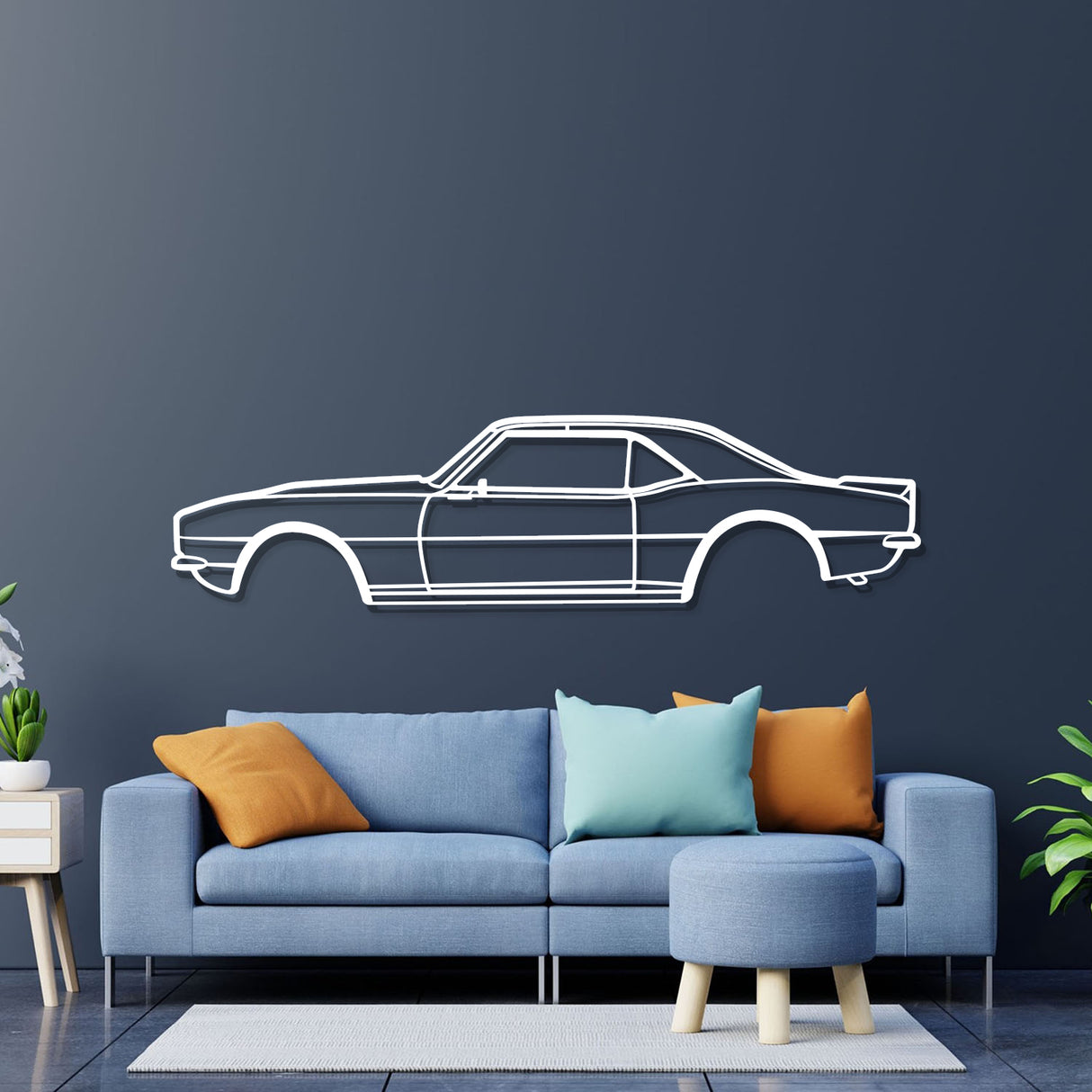 1968 Camaro Metal Car Wall Art - NC0106