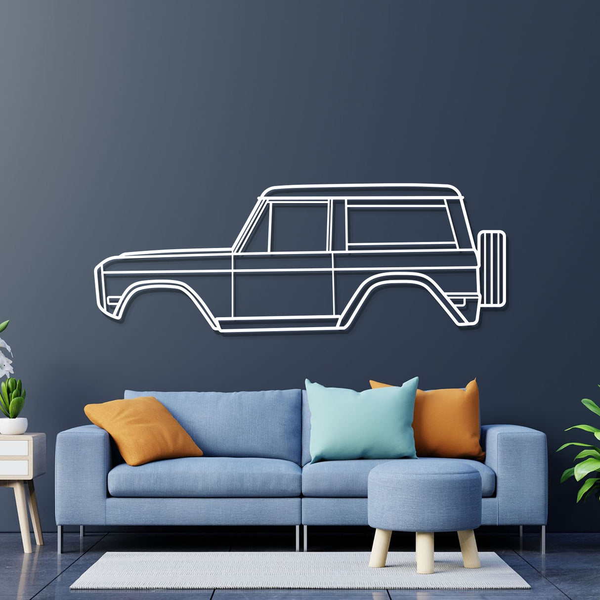 1975 Bronco Metal Car Wall Art - NC0164