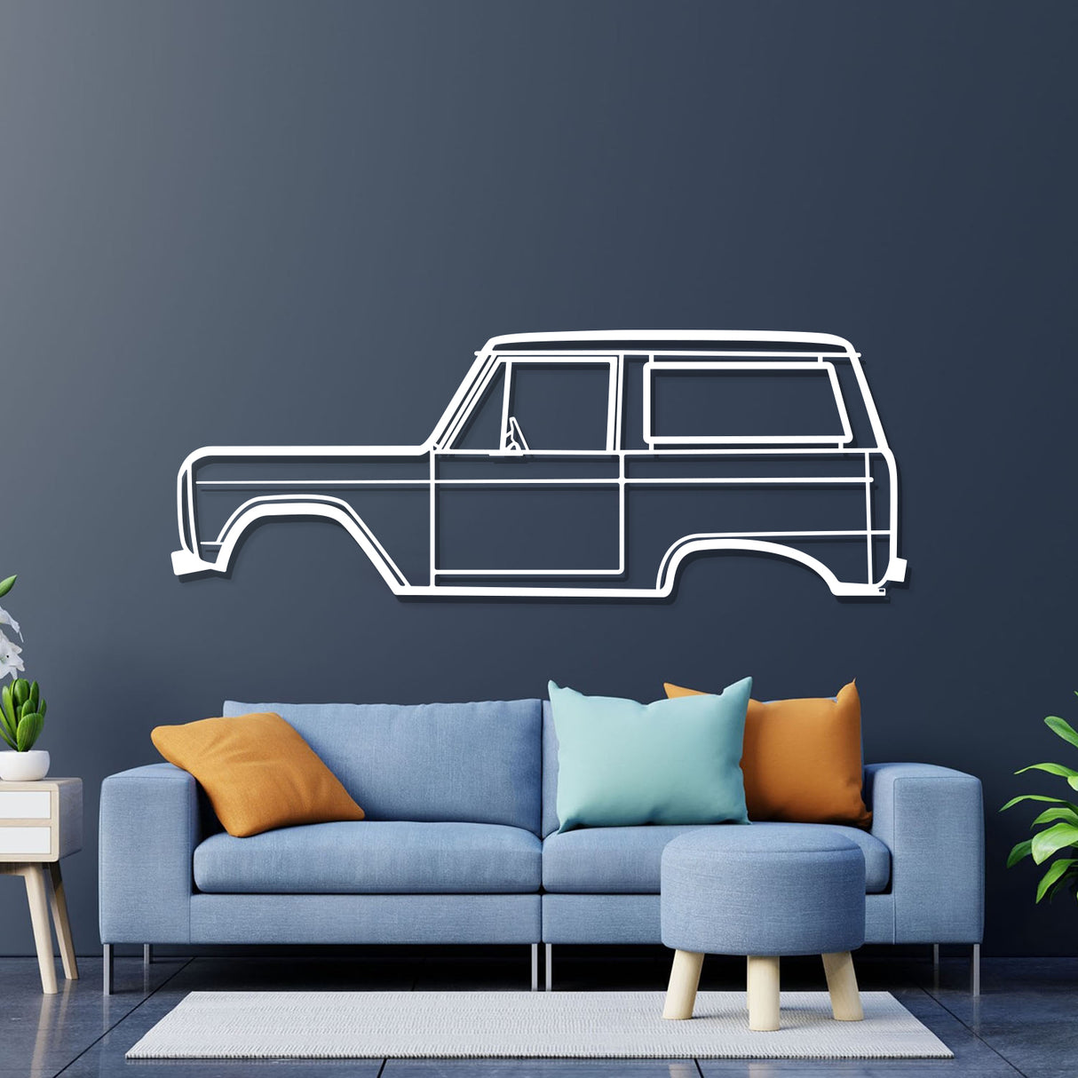 1972 Bronco Metal Car Wall Art - NC0145