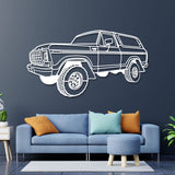 1979 Bronco Perspective Metal Car Wall Art - NC0441