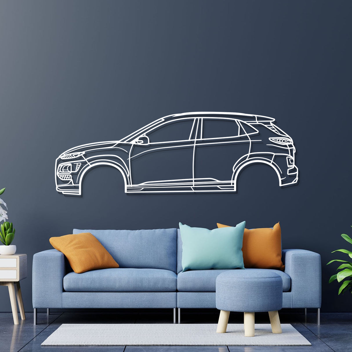 2018 Kona 1st Gen Metal Car Wall Art - NC0625