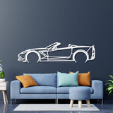 2014 Corvette C7 Cabrio Metal Car Wall Art - NC0500