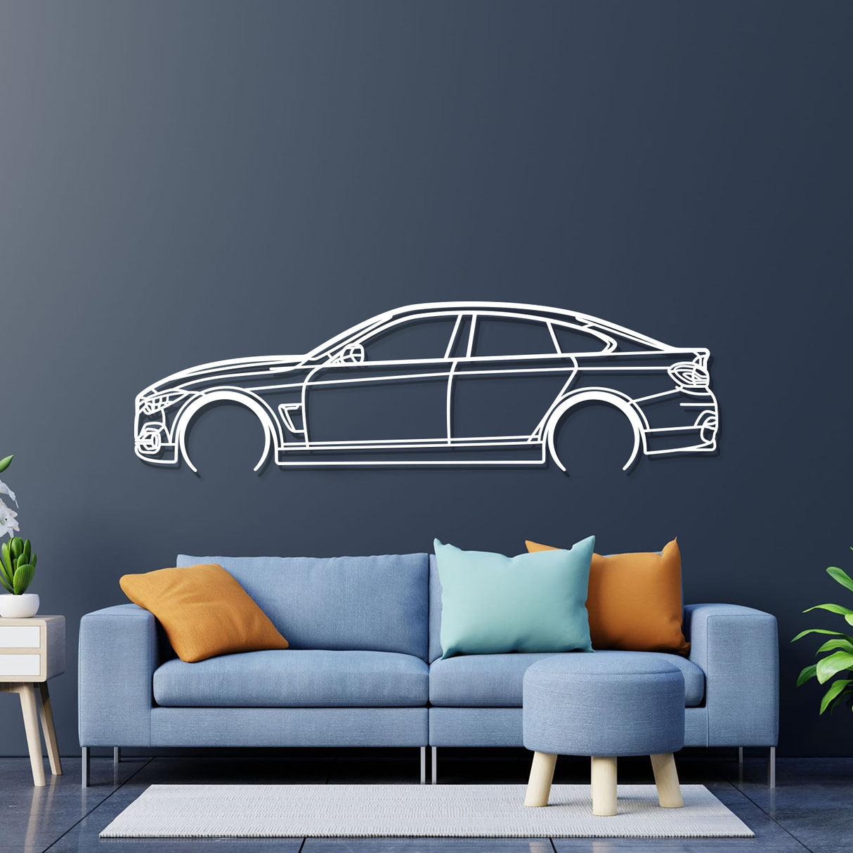 2019 F36 4 Gran Coupe Detailed Metal Car Wall Art - NC0641